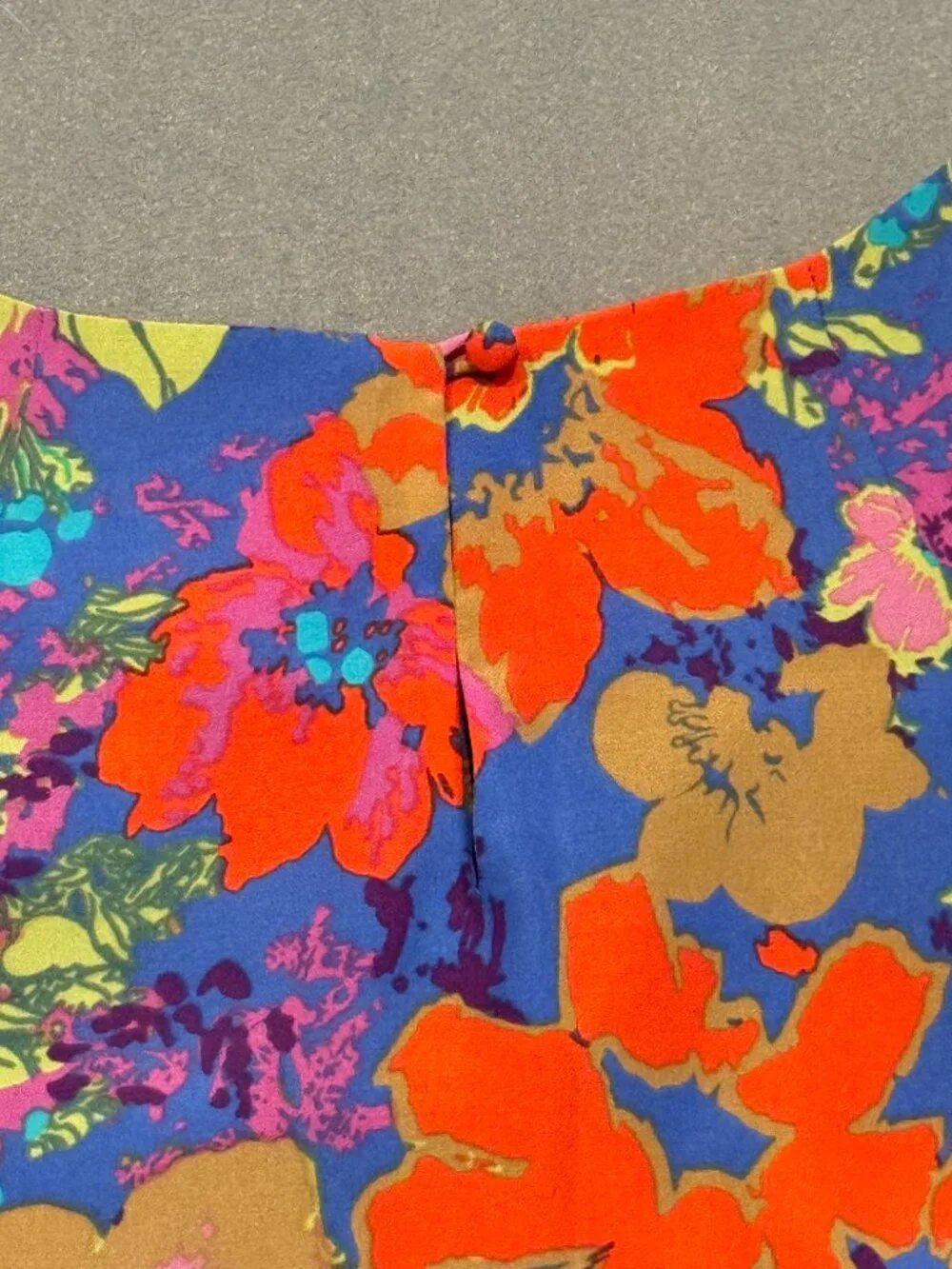 J.Crew Size 0 Blue Multicolor Floral Long Sleeve Shift Mini Dress Pockets